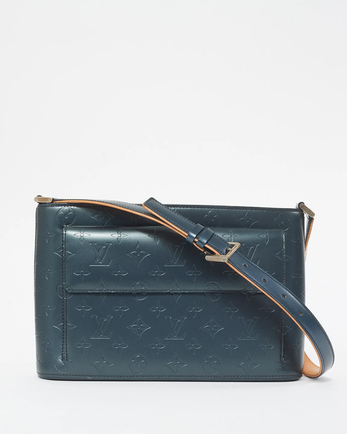 Louis Vuitton Navy Blue Monogram Mat Alston Shoulder Bag