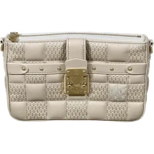 Louis Vuitton Quilted Lambskin Troca Pochette - Beige