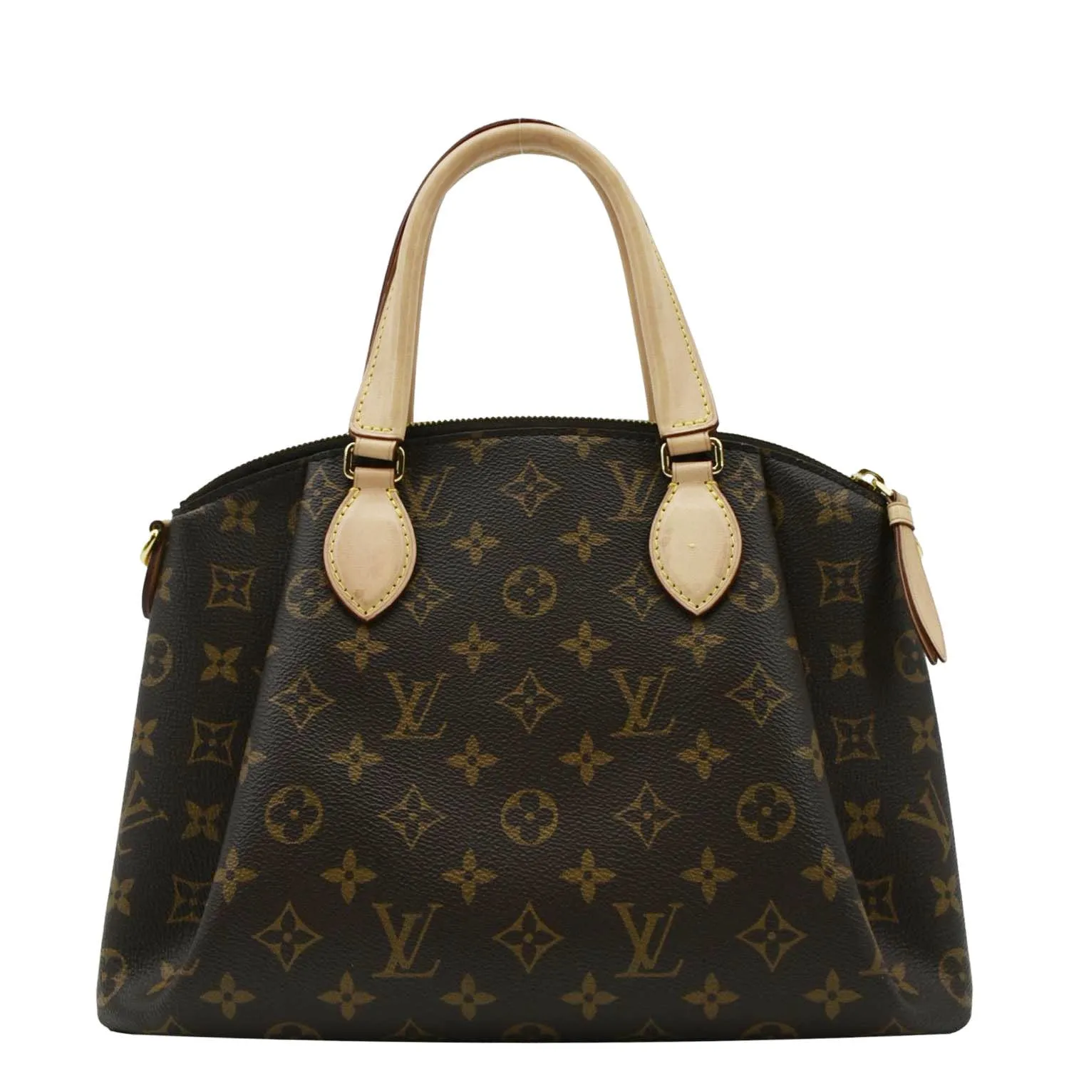 LOUIS VUITTON Rivoli PM Monogram Canvas Satchel Bag Brown