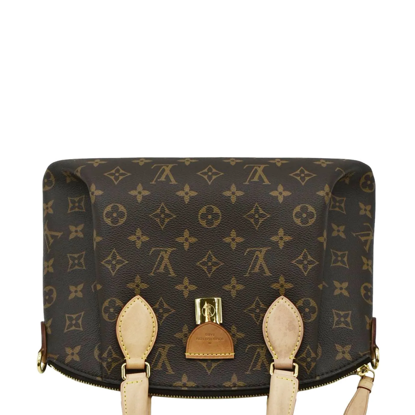 LOUIS VUITTON Rivoli PM Monogram Canvas Satchel Bag Brown