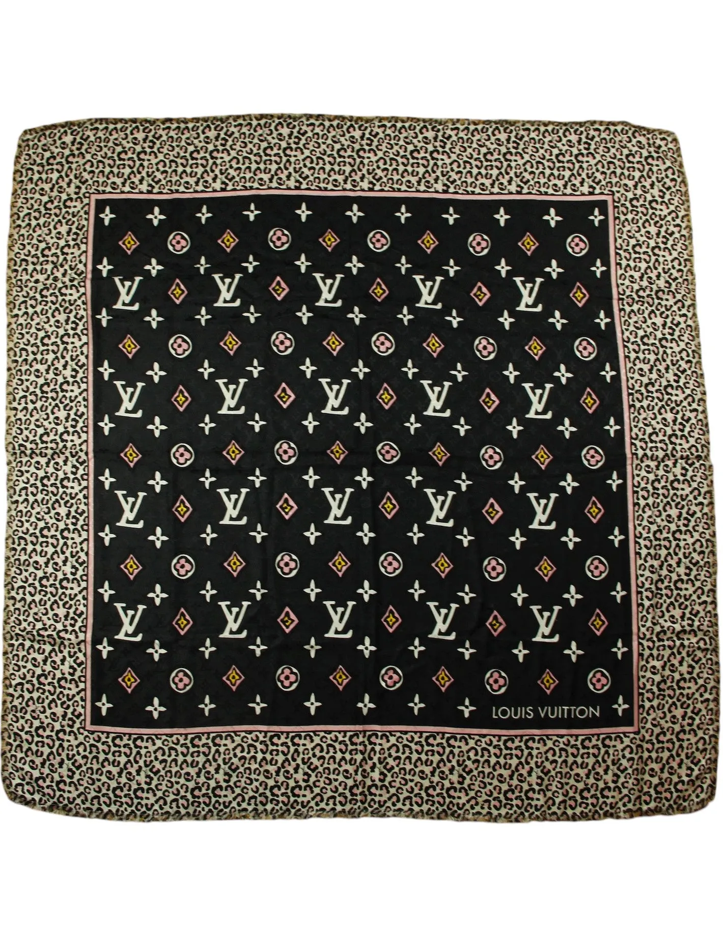 Louis Vuitton Silk/Wool Monogram Leopard Wild At Heart Shawl Scarf