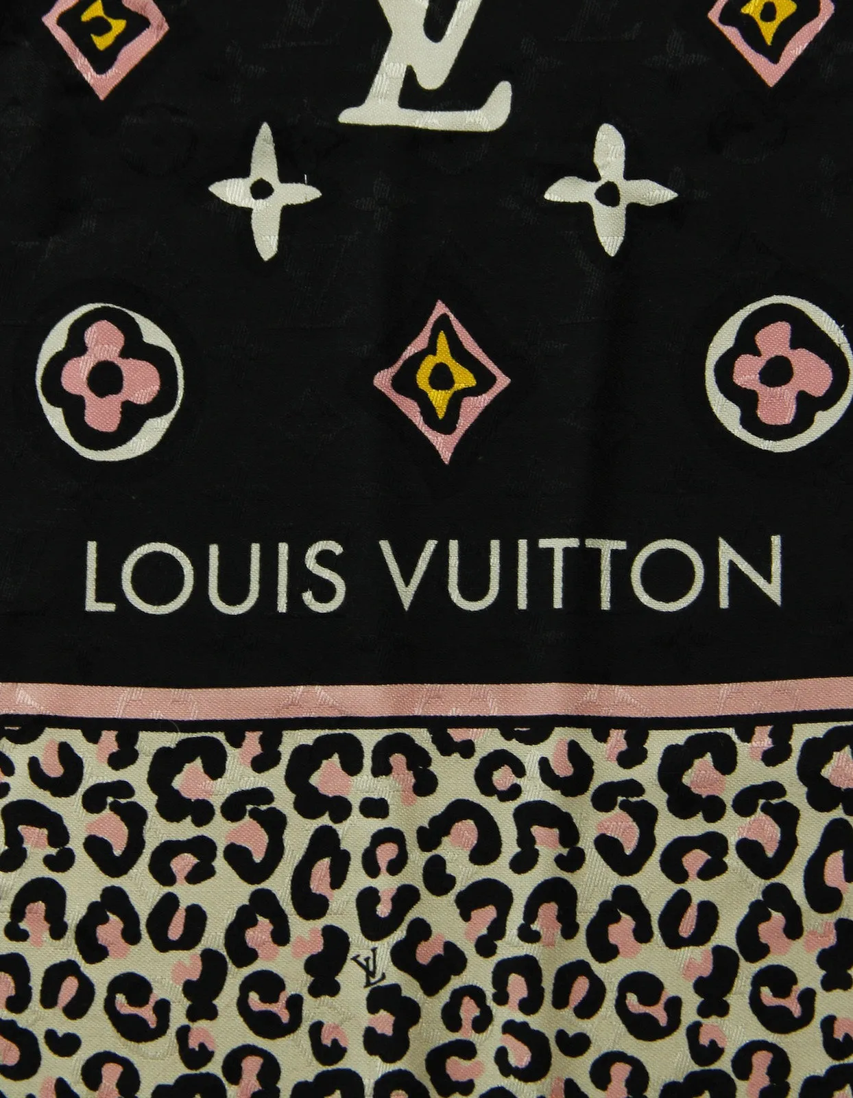 Louis Vuitton Silk/Wool Monogram Leopard Wild At Heart Shawl Scarf