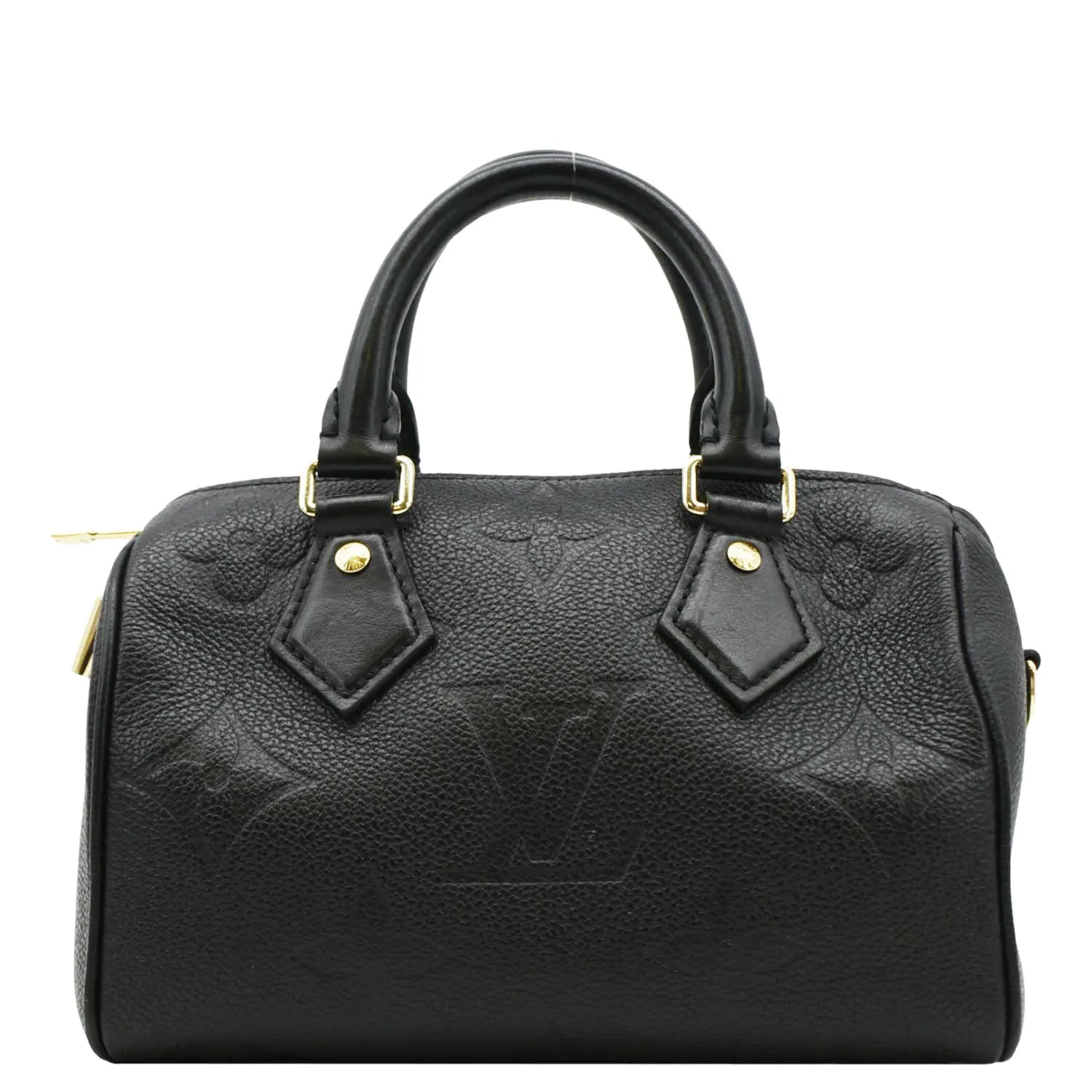 LOUIS VUITTON Speedy 20 Bandouliere Empreinte Leather Shoulder Bag Black