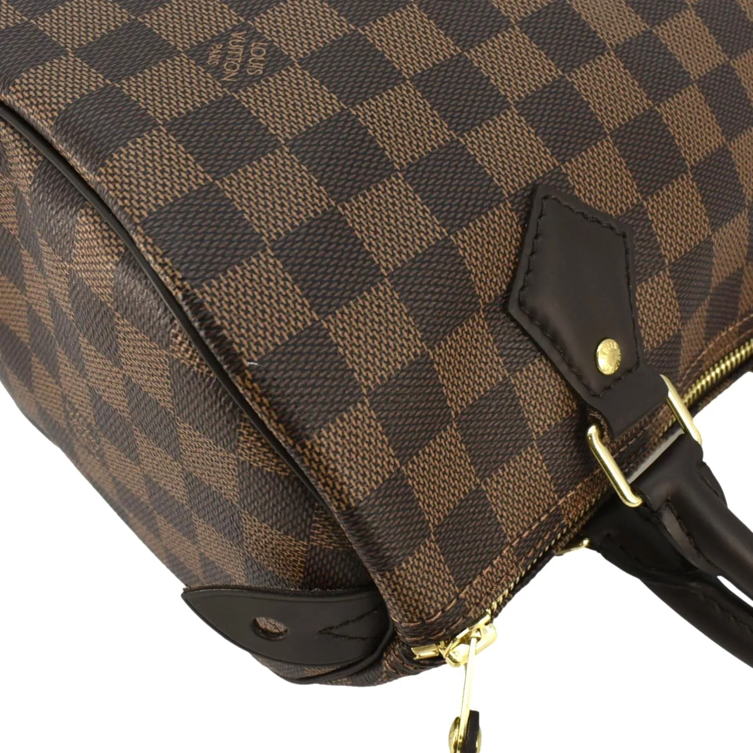 LOUIS VUITTON Speedy 25 Damier Ebene Satchel Bag Brown