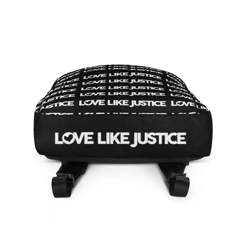 Love Like Justice Black Backpack