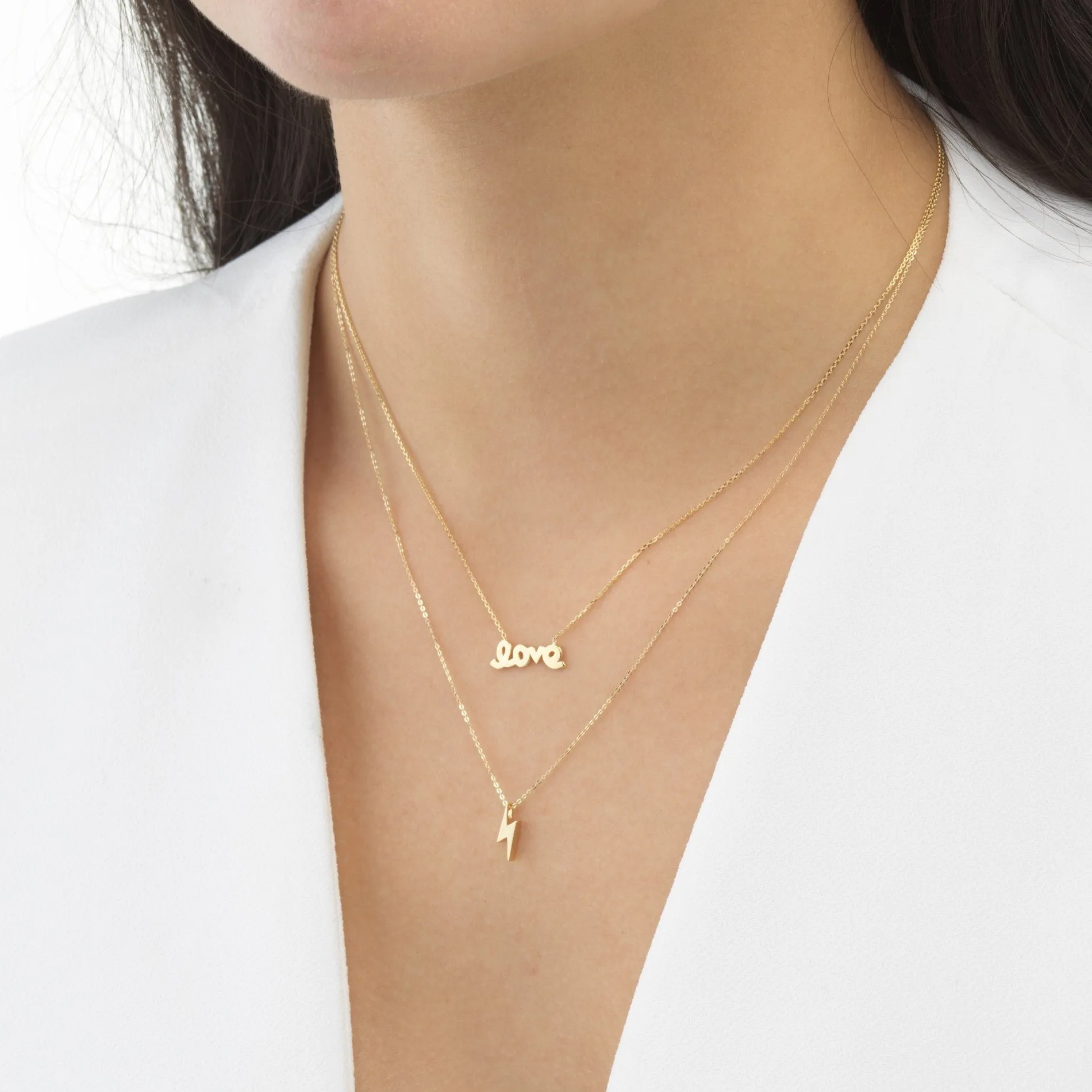 Love Script Necklace 14K
