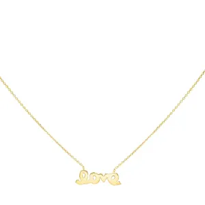Love Script Necklace 14K