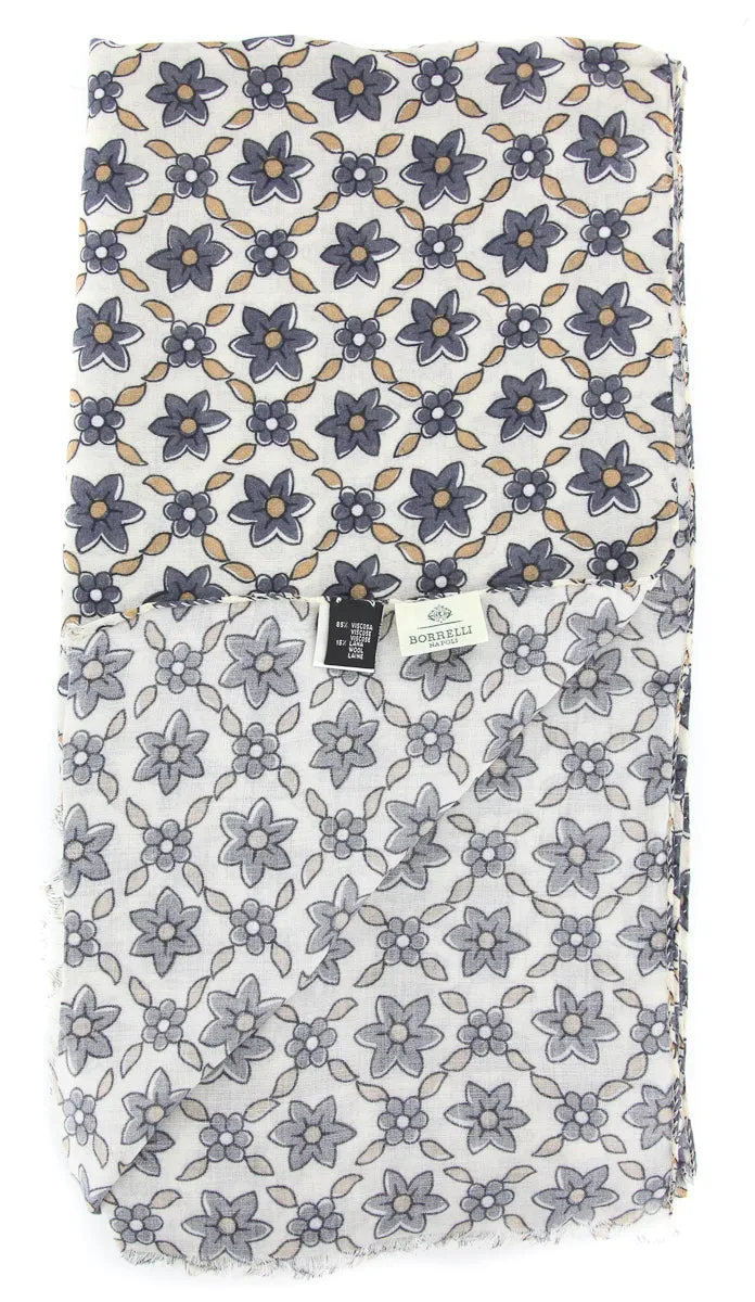 Luigi Borrelli Beige Wool Blend Scarf