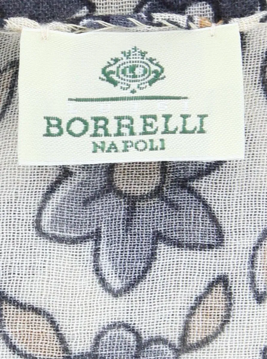 Luigi Borrelli Beige Wool Blend Scarf