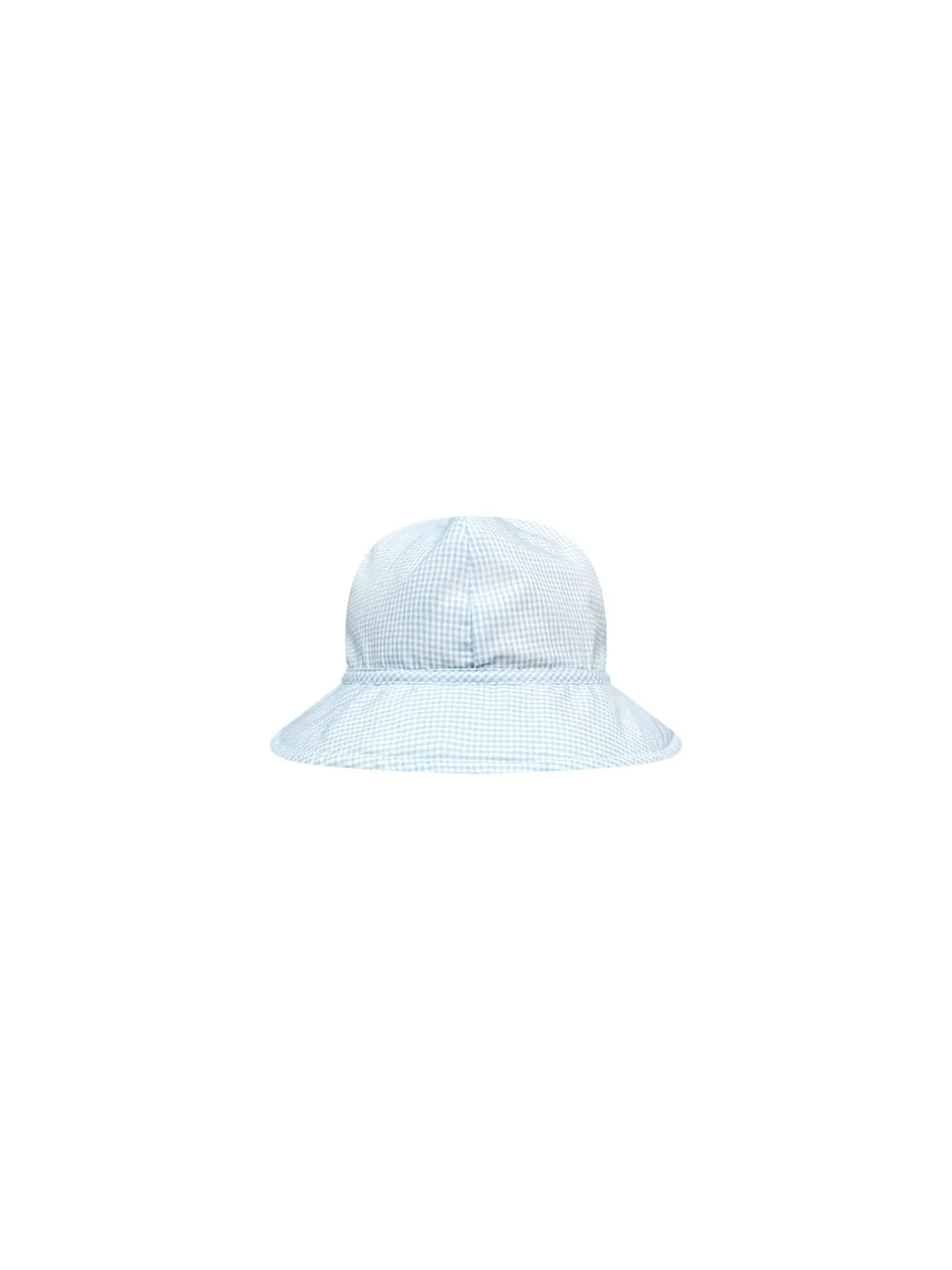 Lullaby Set:  Beach Bucket Hat - Baby Blue Minigingham