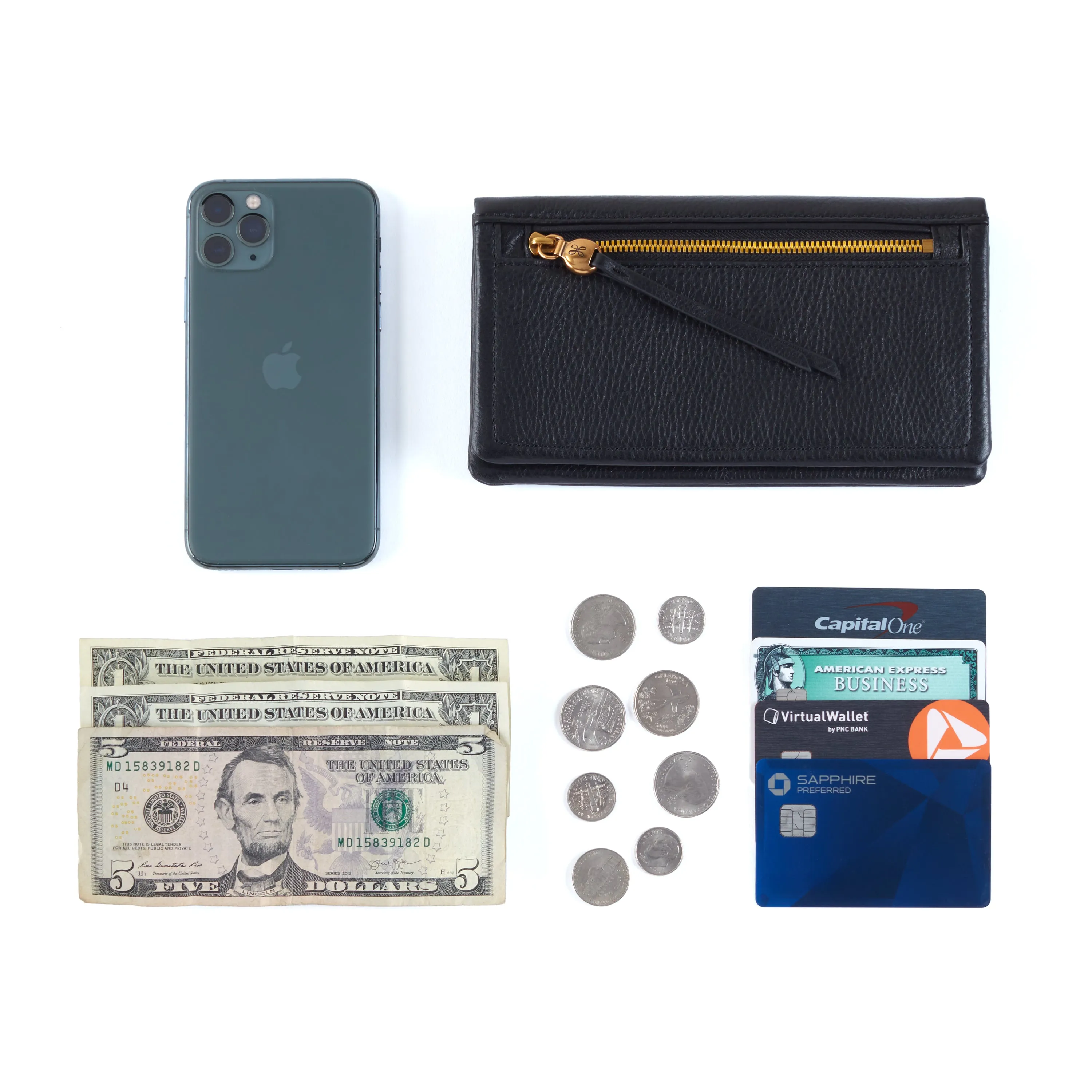 Lumen Continental Wallet In Pebbled Leather - Taupe