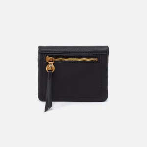 Lumen Mini Wallet In Pebbled Leather - Black