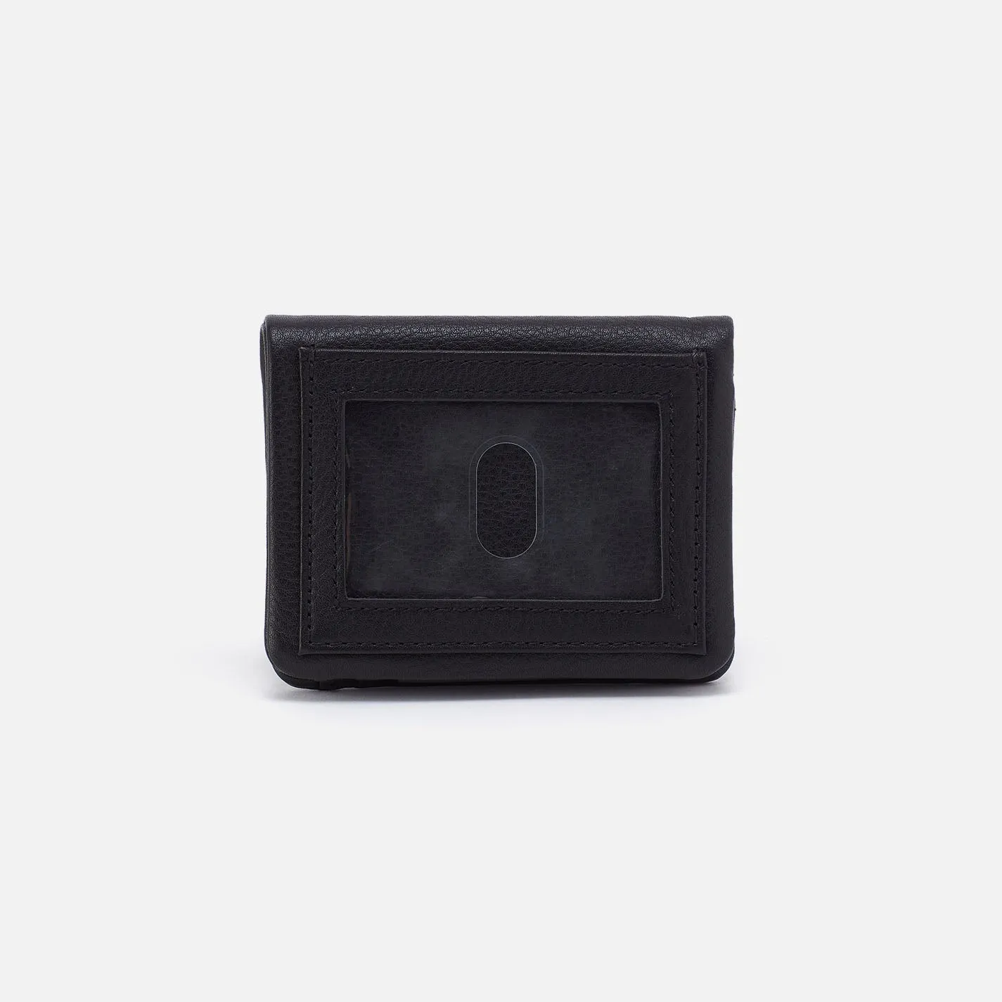Lumen Mini Wallet In Pebbled Leather - Black