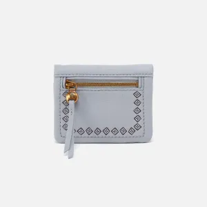 Lumen Mini Wallet In Pebbled Leather - Blue Pearl