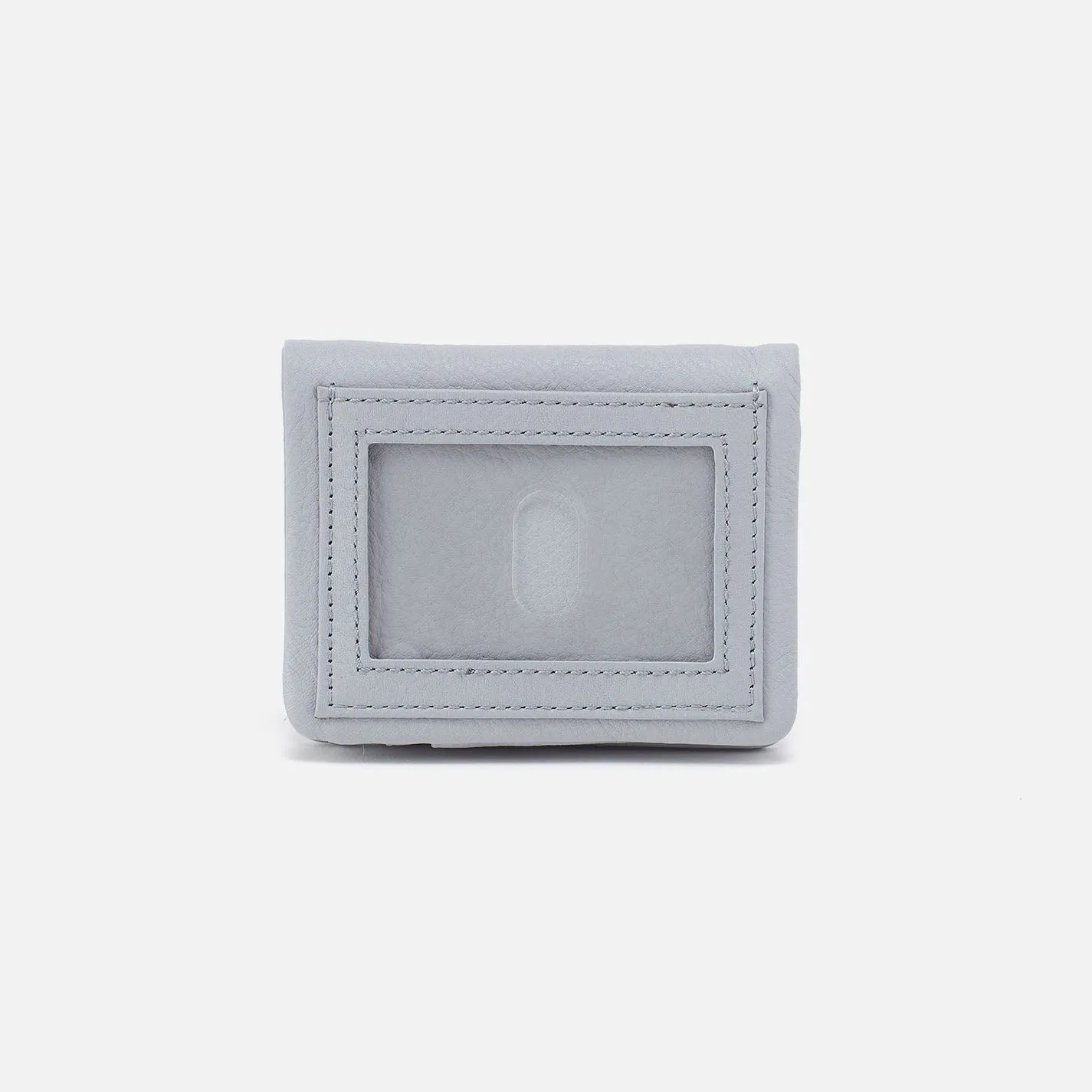 Lumen Mini Wallet In Pebbled Leather - Blue Pearl
