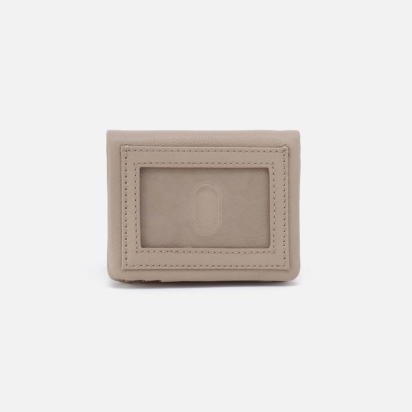 Lumen Mini Wallet In Pebbled Leather - Taupe