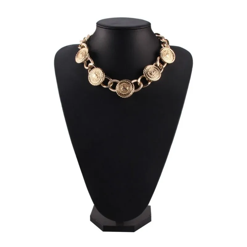 Luxury 14Kt Gold Necklace Women Wedding Party Jewelry