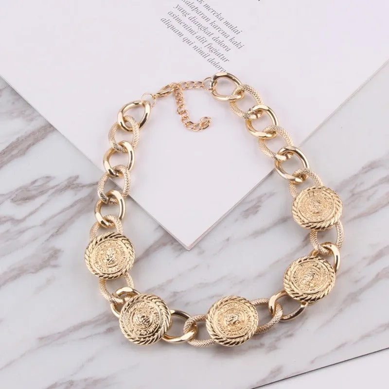 Luxury 14Kt Gold Necklace Women Wedding Party Jewelry