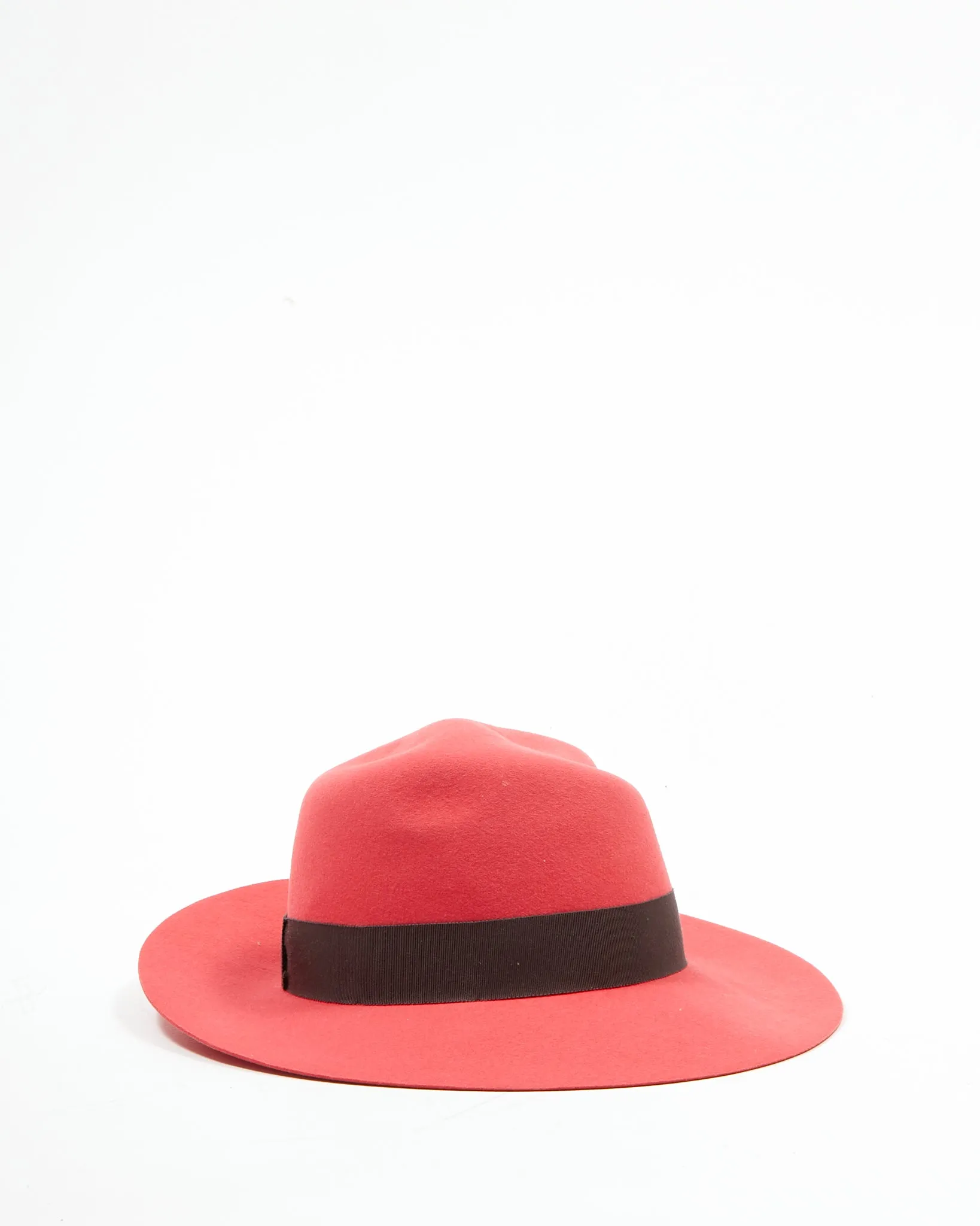 Maison Michel Red Felt Virginie Fedora Hat - L