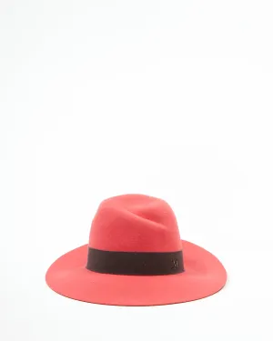 Maison Michel Red Felt Virginie Fedora Hat - L