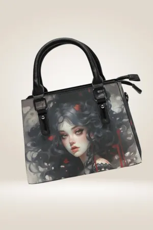 Manga Girl Black Satchel Bag