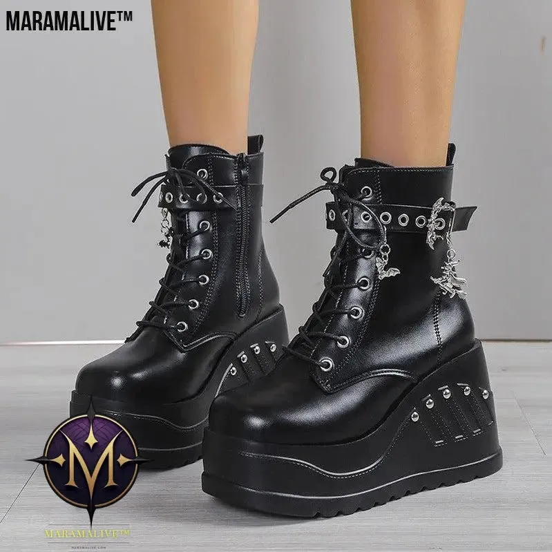 MaramaliveTM Punk Ankle Boots: Gothic Short Women's Shoes