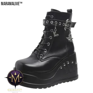 MaramaliveTM Punk Ankle Boots: Gothic Short Women's Shoes