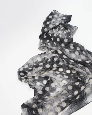 Marc Jacob Navy Polka Dot Wool Scarf