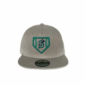 Mariners Home Plate Snapback Grey