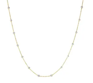 Marlyn Schiff Sterling Silver Gold Plated Beaded Necklace