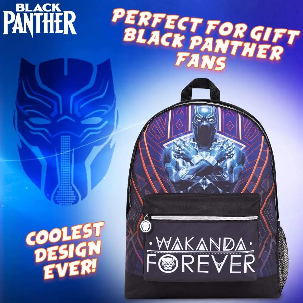Marvel Black Panther Kids Backpack, Boys Rucksack For School, Travel, Sports