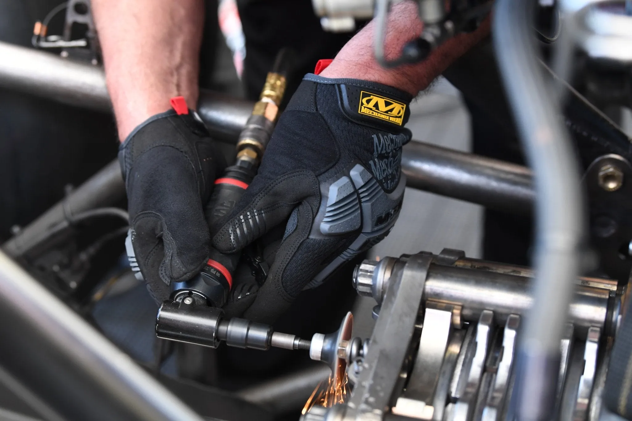 Mechanix Wear M-Pact Impact Resistant Glove Black Red