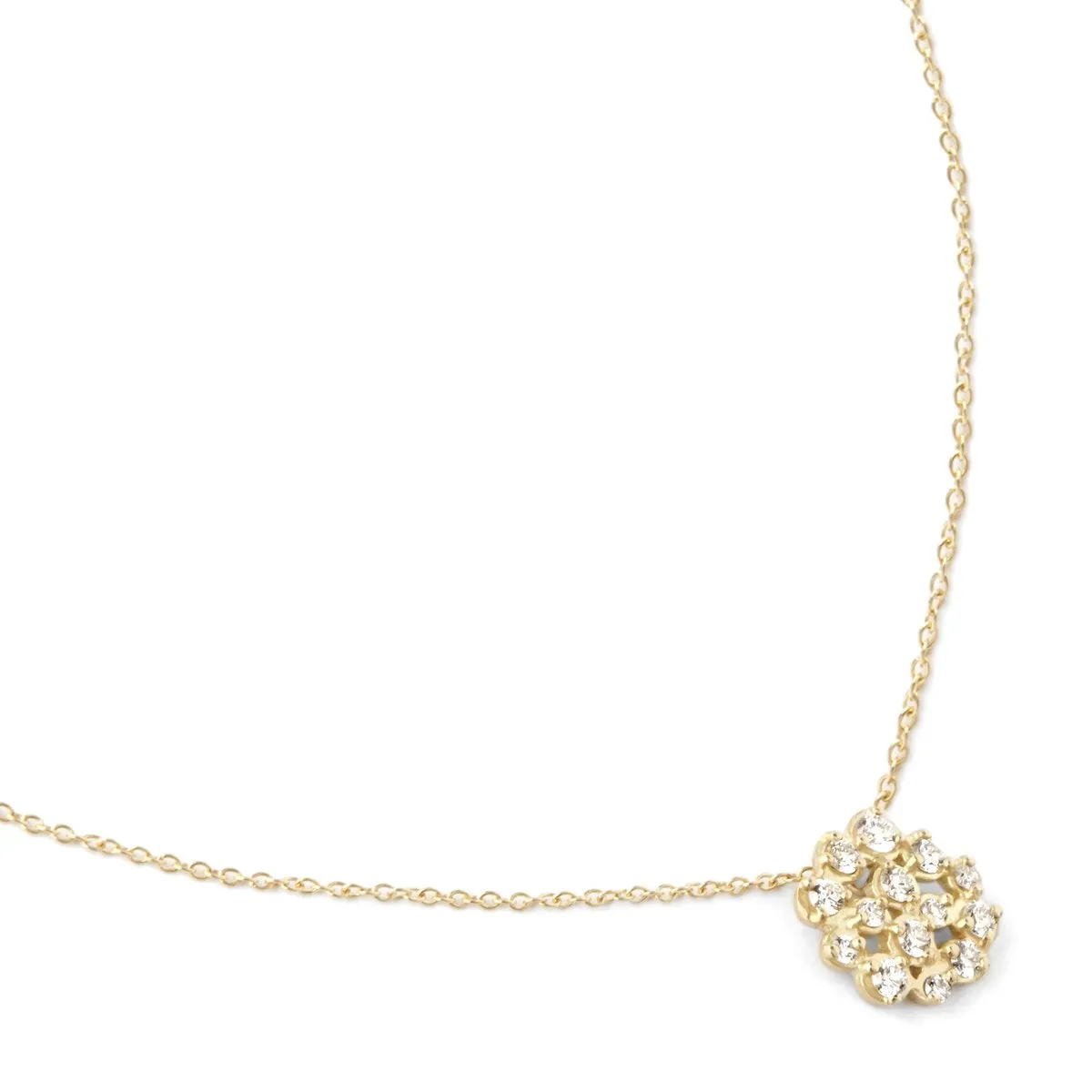 Medium Diamond Cluster Necklace