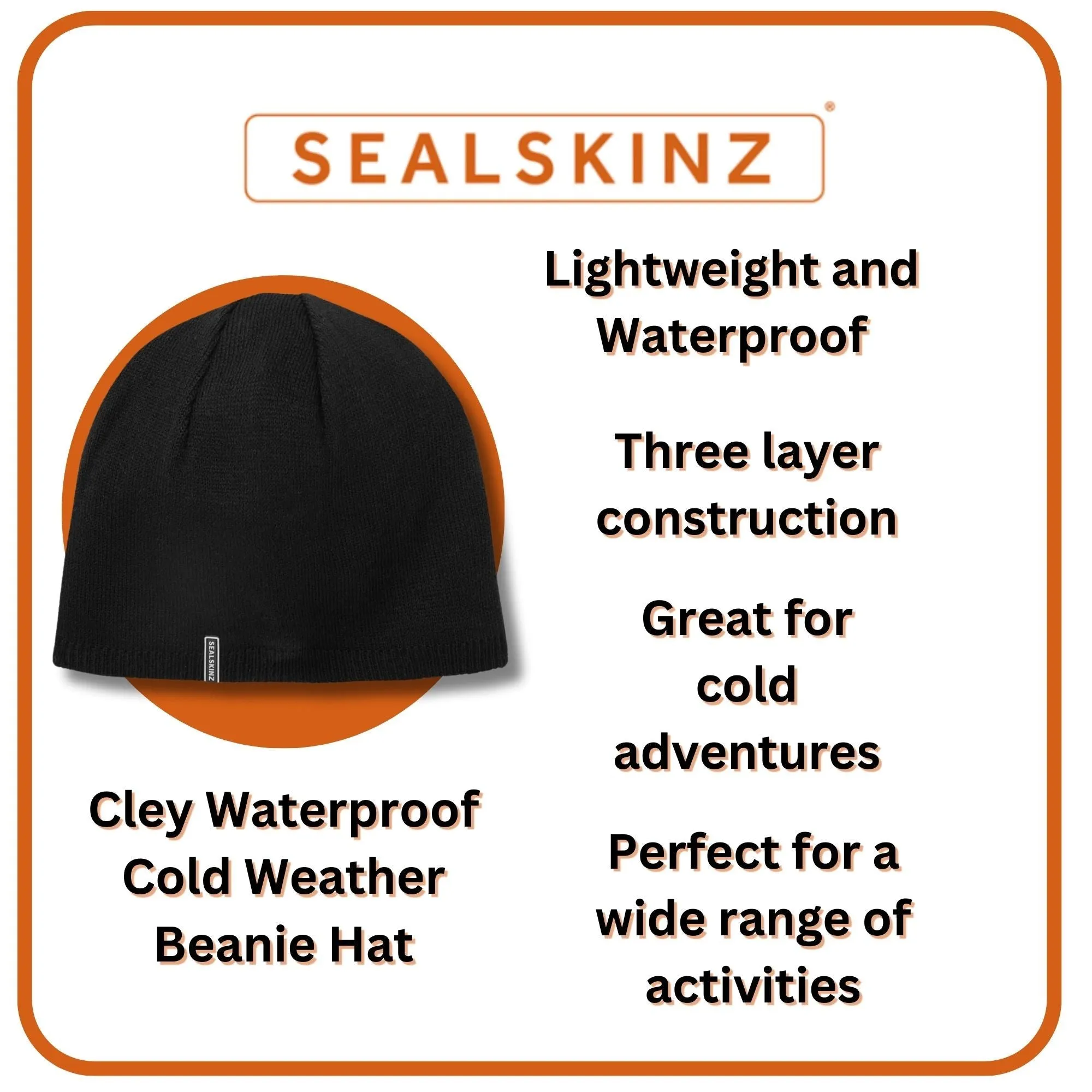 Mens & Ladies Waterproof Cold Weather Beanie Hat