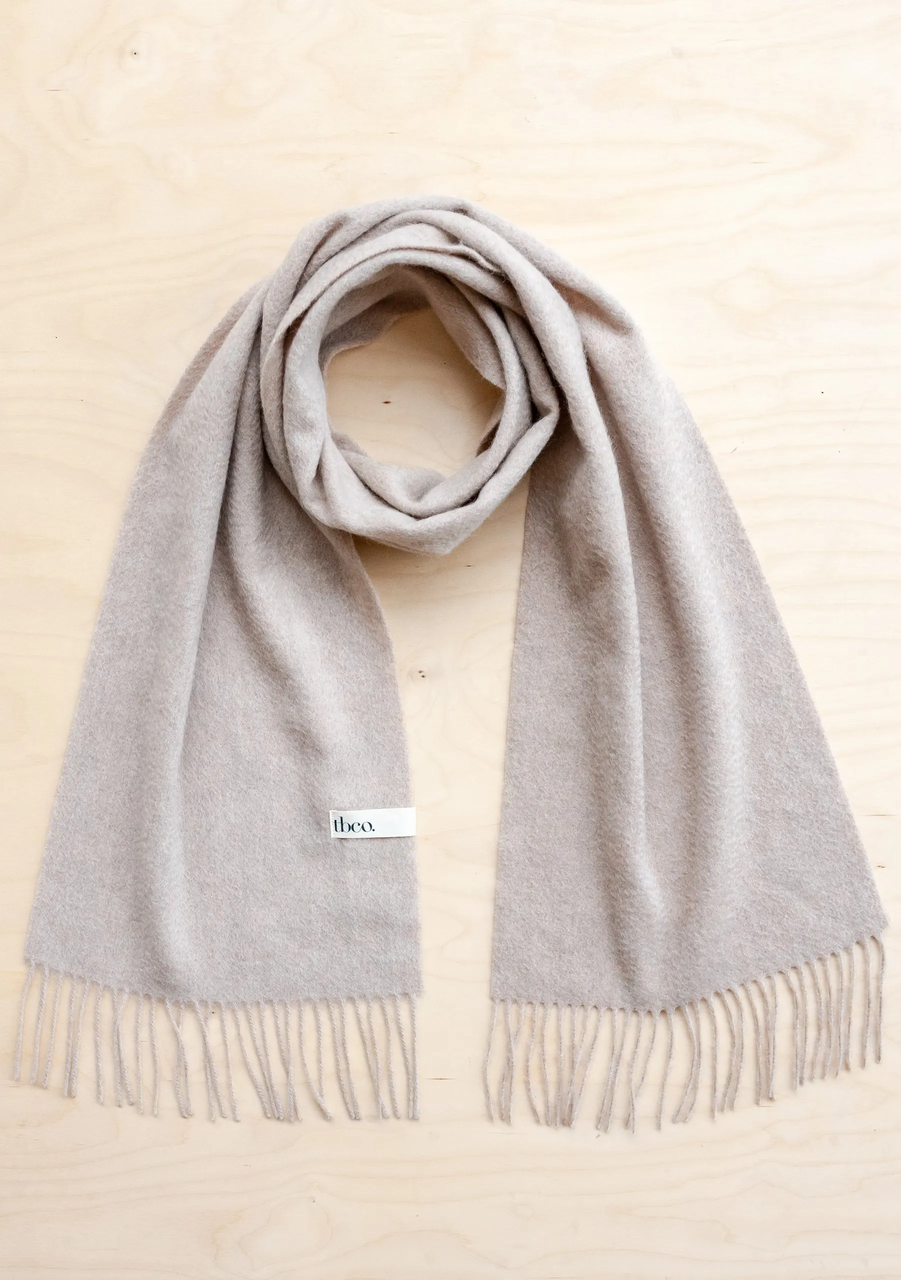 Men's Cashmere Scarf in Oatmeal Melange