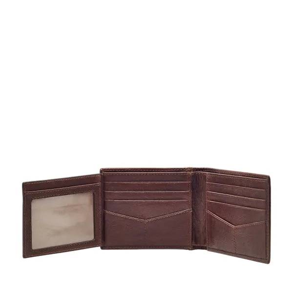 MENS FOSSIL INGAM RFID BIFOLD WITH FLIP ID