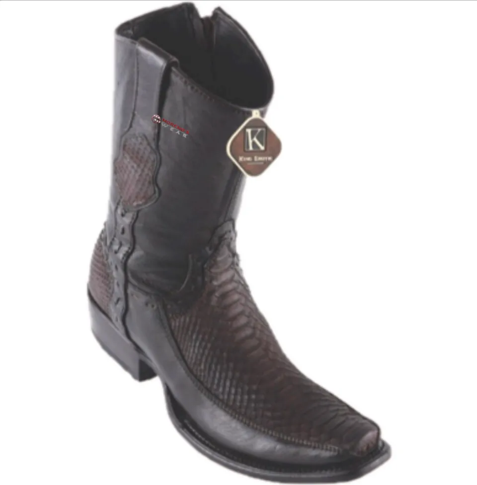 Men’s King Exotic Python & Deer Ankle Boots Dubai Toe