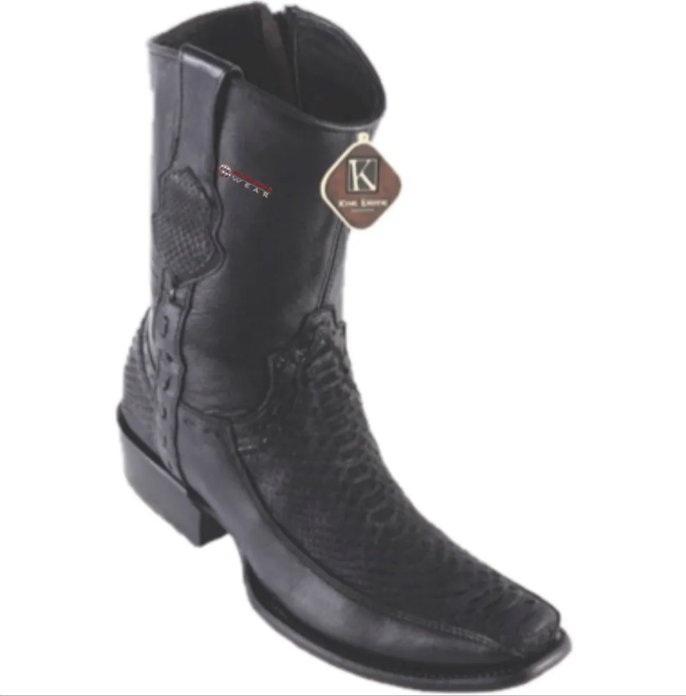 Men’s King Exotic Python & Deer Ankle Boots Dubai Toe