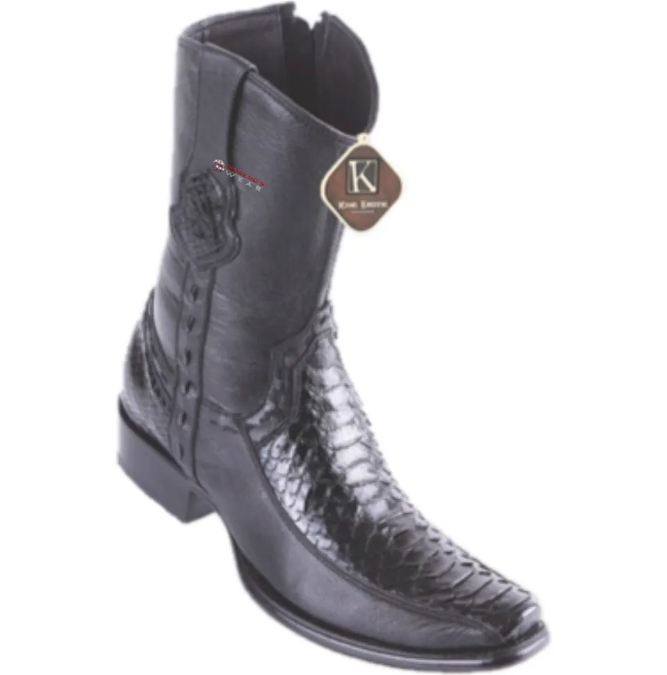 Men’s King Exotic Python & Deer Ankle Boots Dubai Toe