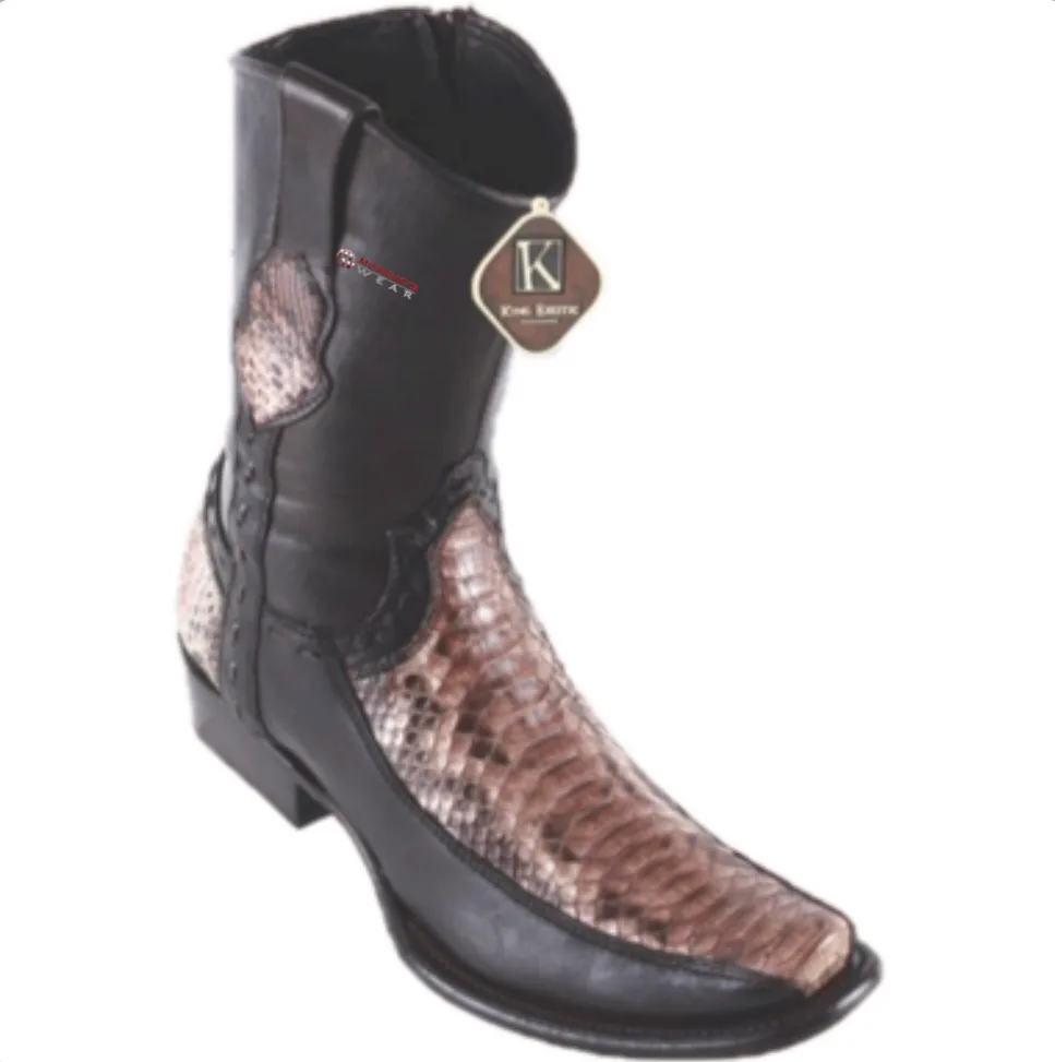 Men’s King Exotic Python & Deer Ankle Boots Dubai Toe