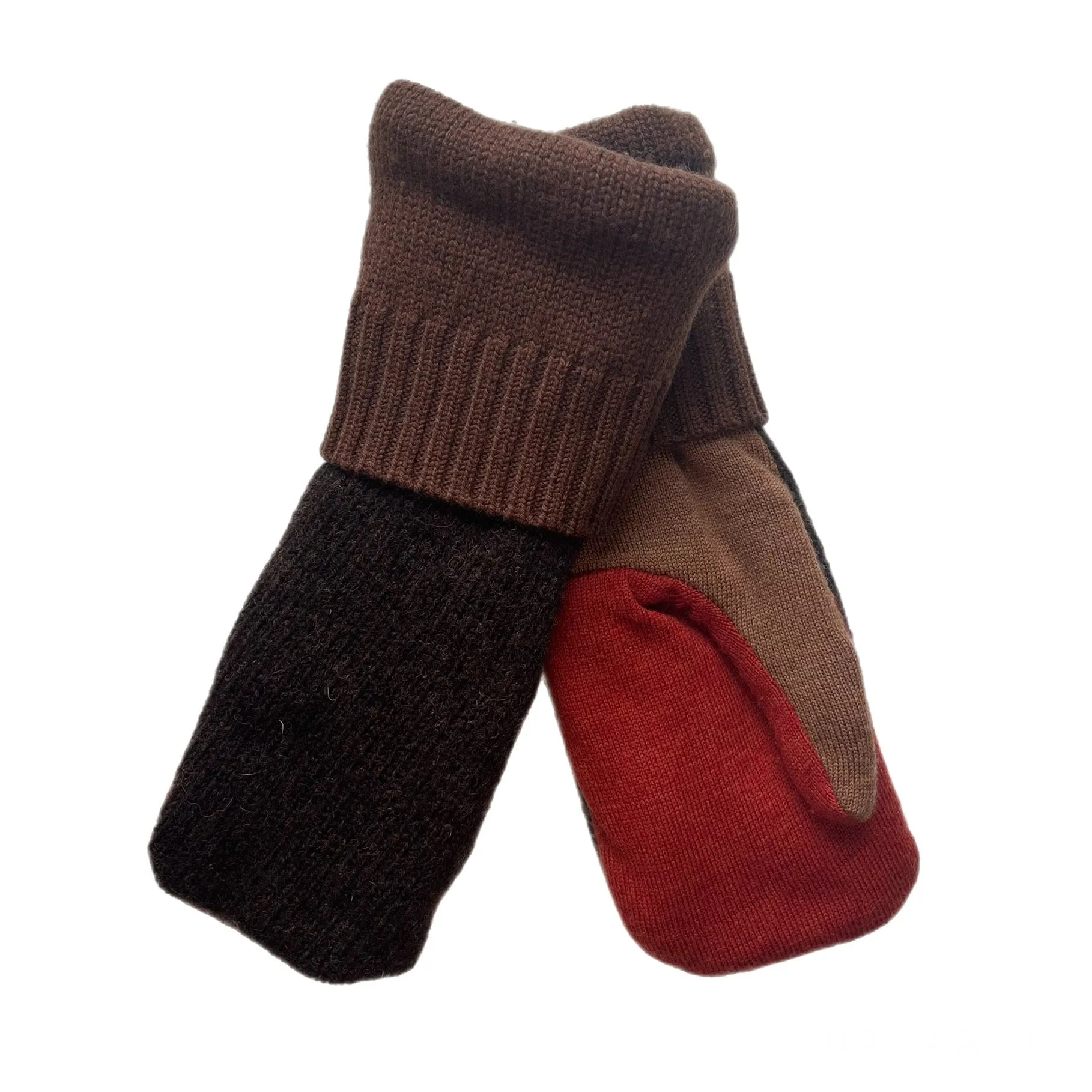 Men's Mittens Brown & Orange | 310