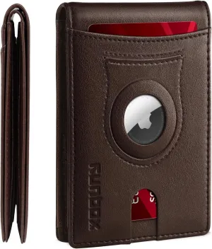 Mens Slim RFID Blocking Bifold Wallets with AirTag