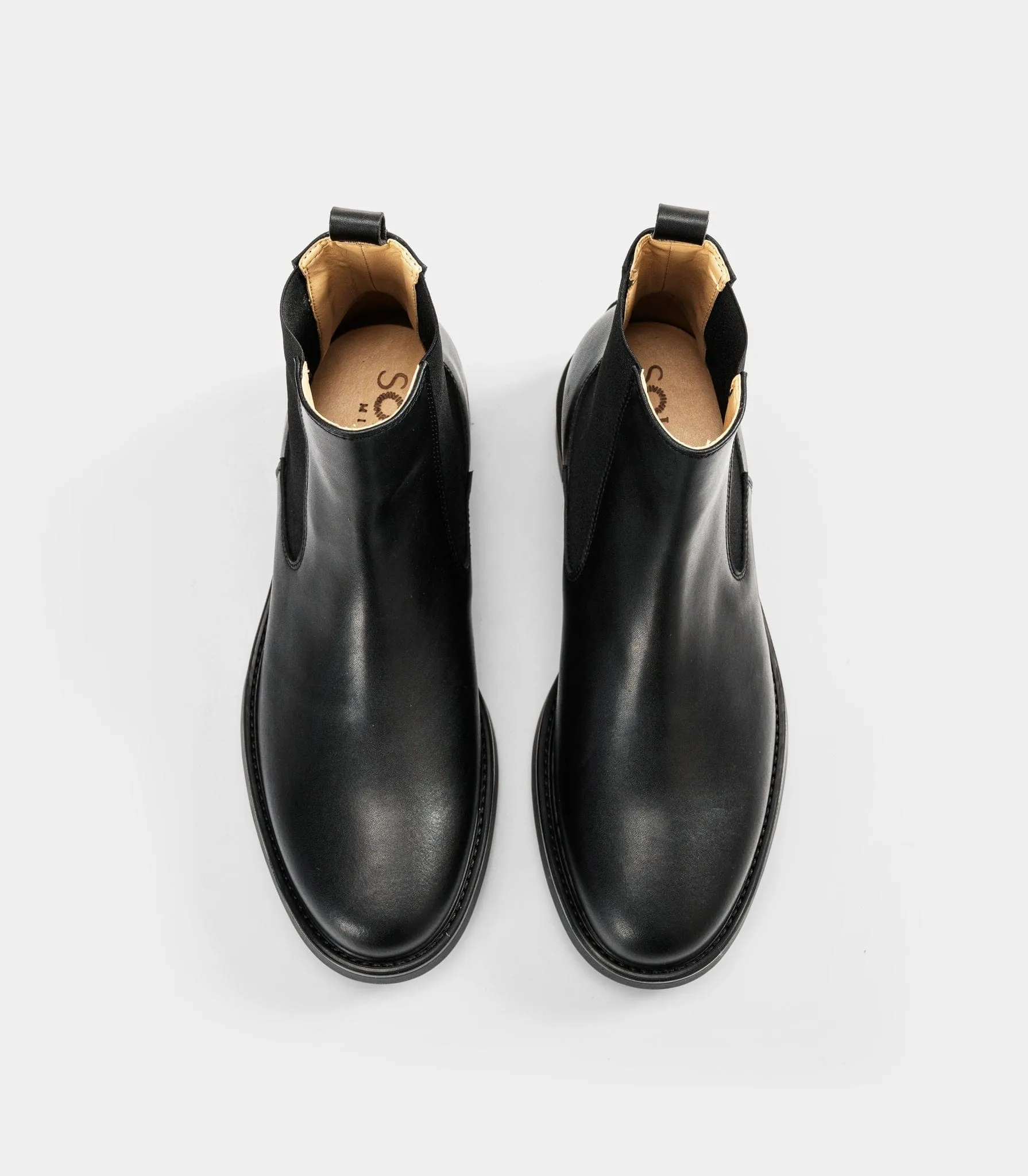 Men's Vegan Leather Chelsea Boots | Black