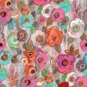 Merino/Silk Scarf - Faded Garden
