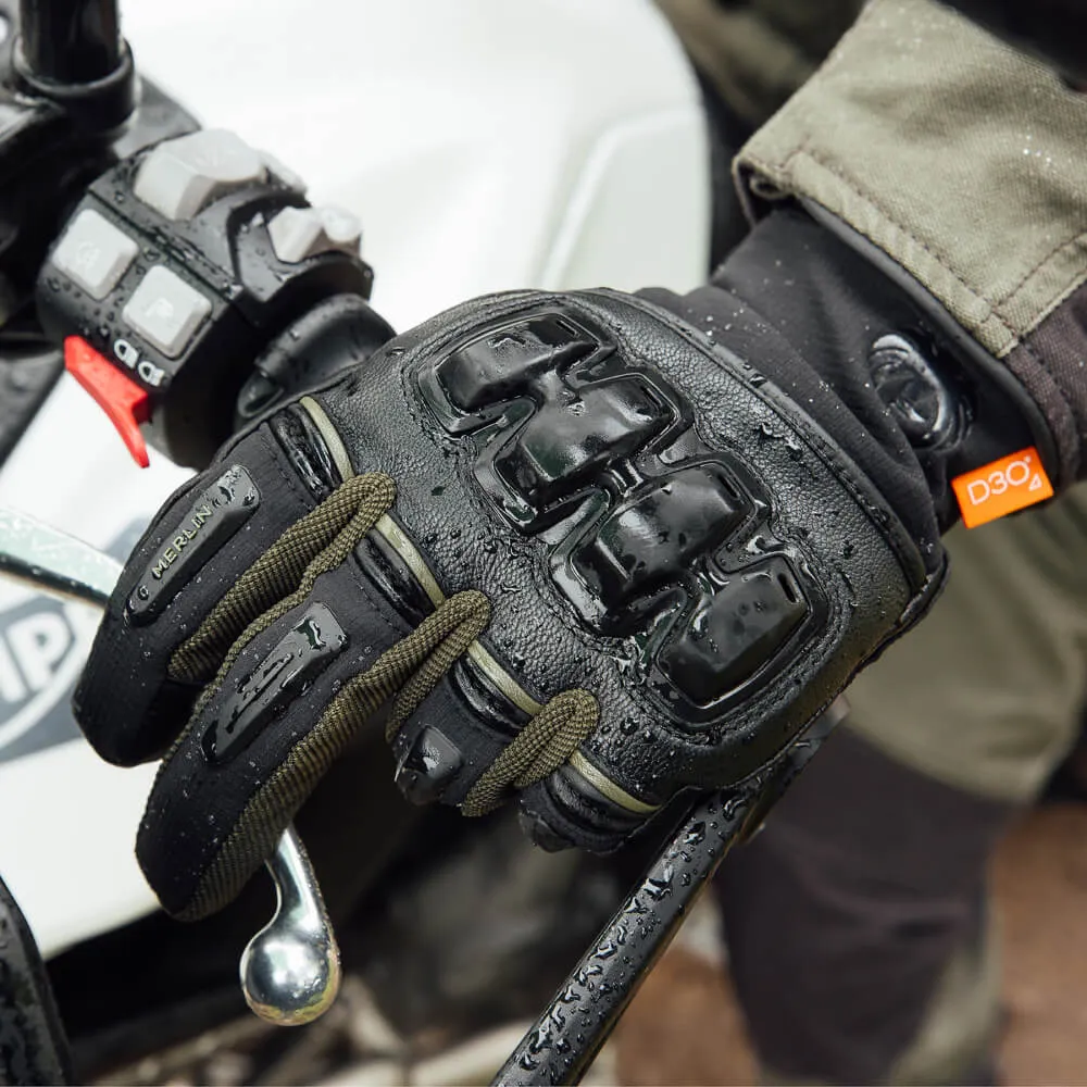Merlin Jura Hydro D3O Gloves Black / Dark Green