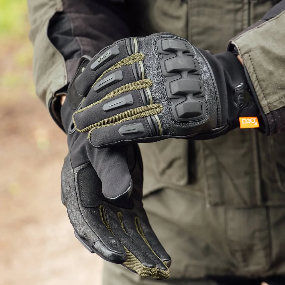 Merlin Jura Hydro D3O Gloves Black / Dark Green