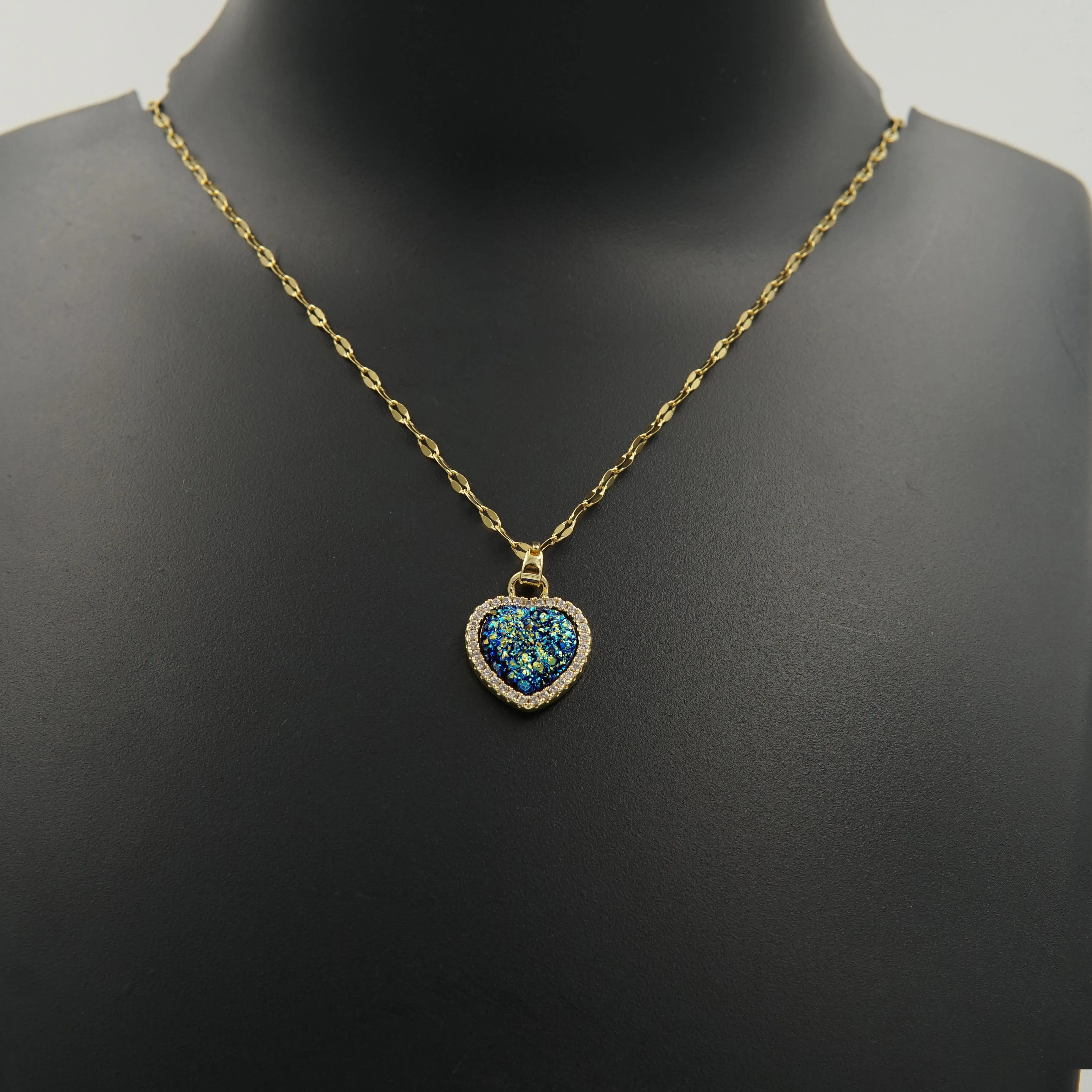 Milkyway Heart Diamond Necklace Gold Plated, Waterproof and Anti-Tarnish