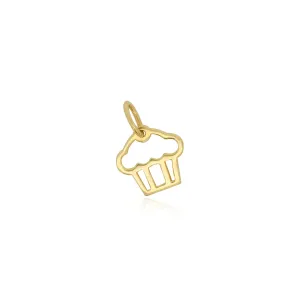 Mini Gold Cupcake Charm