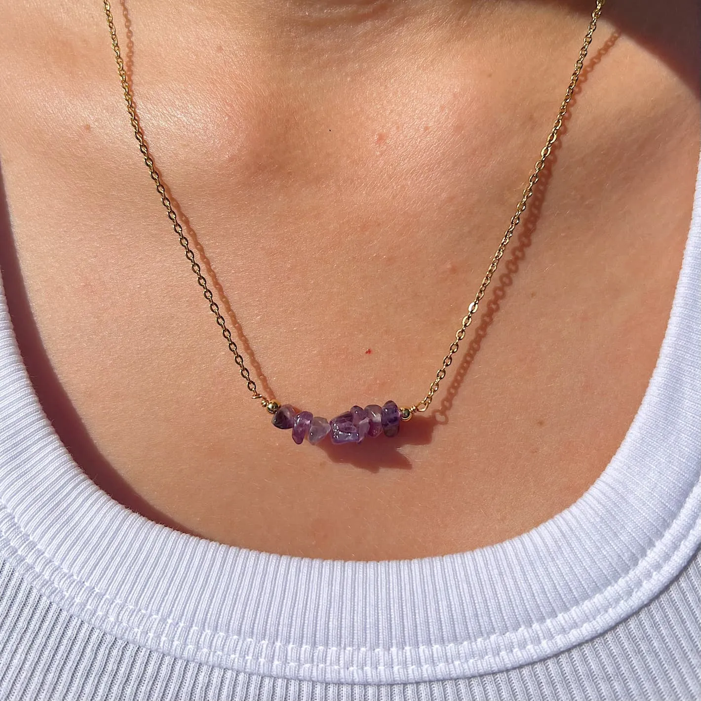 Minimal Gold Chip Necklaces
