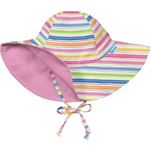 Mix & Match Reversible Brim Sun Protection Hat - Pink Wavy Stripe